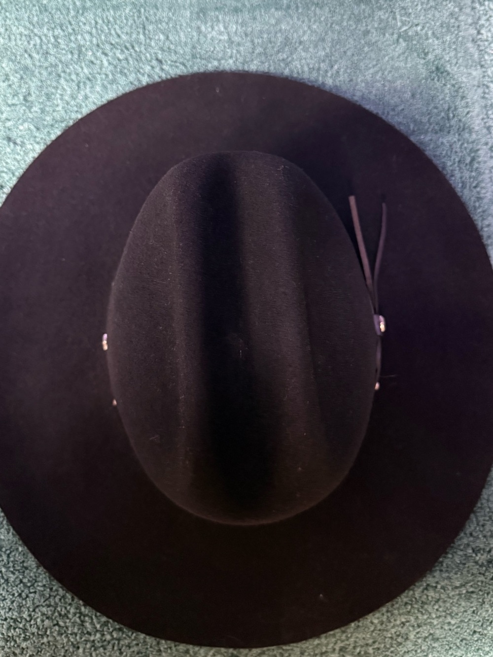 Stetson Black Wide-Brim Wool Felt Hat with Band